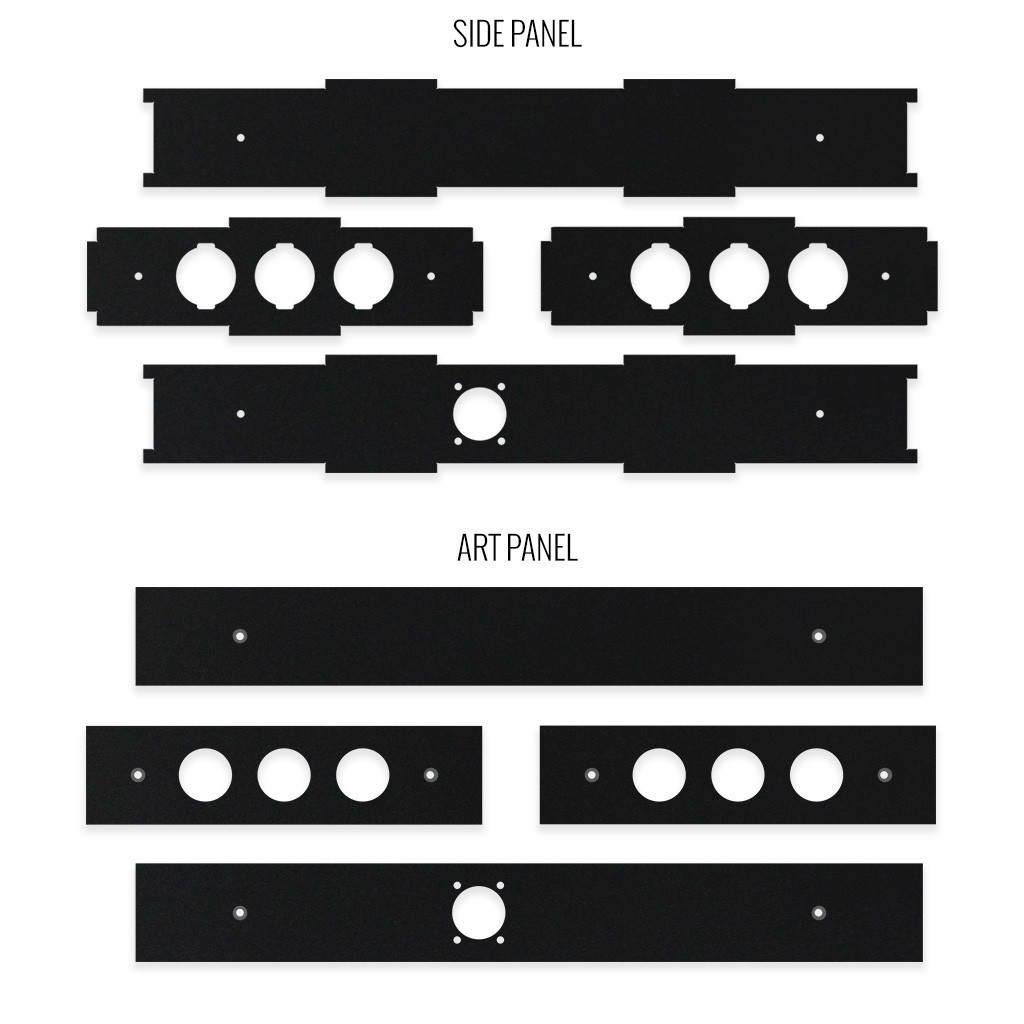 BNB Fightstick Gen 2 and 3 Black Matte Replacement Side Panels