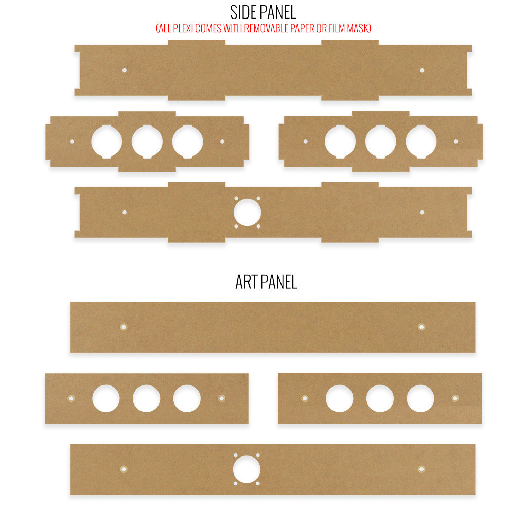 BNB Fightstick Gen 2 and 3 Clear Replacement Side Panels - 1.75