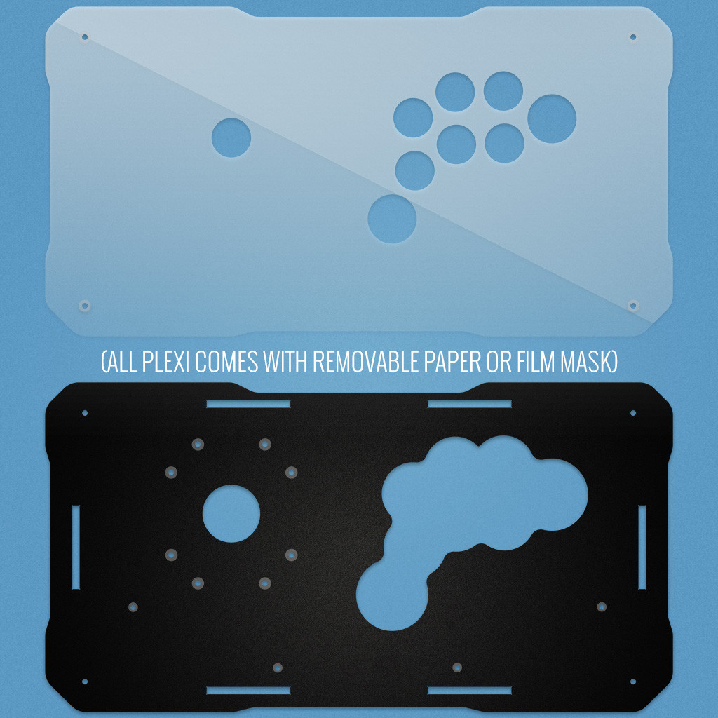 BNB Fightstick Gen 2 and 3 Clear/Black Matte Plexi Replacement