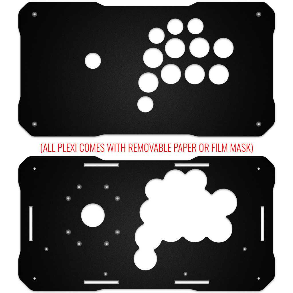 BNB Fightstick Gen 2 and 3 Black Matte Plexi Replacement Panel