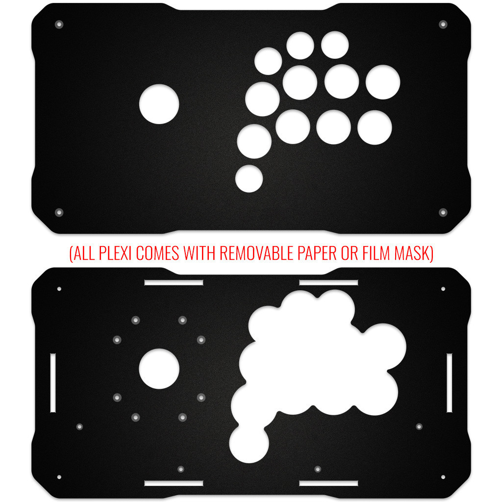 BNB Fightstick Gen 2 and 3 Black Matte Plexi Replacement Panel