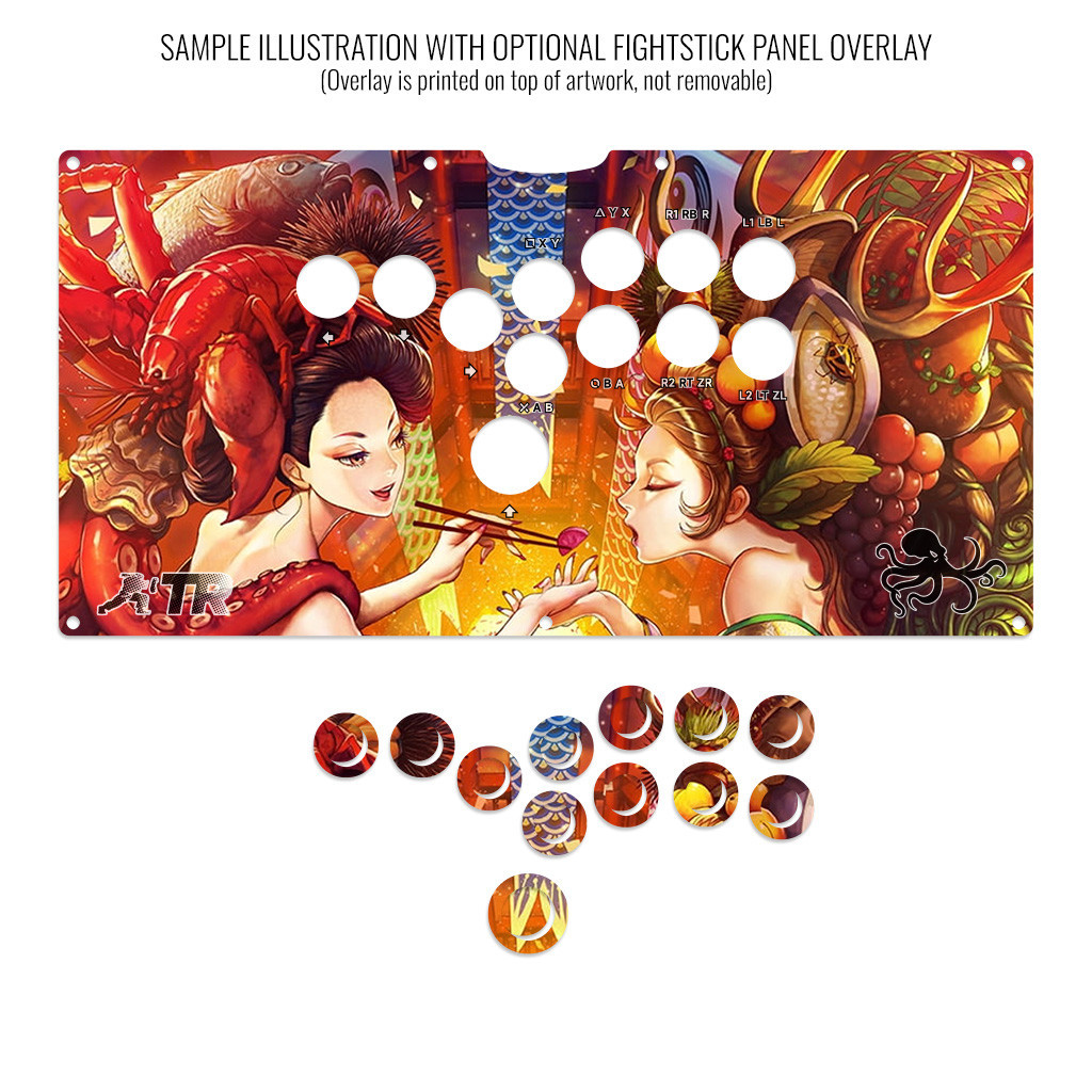 Artwork Print and Cut for TR Fightsticks Octopus Leverless - Focus