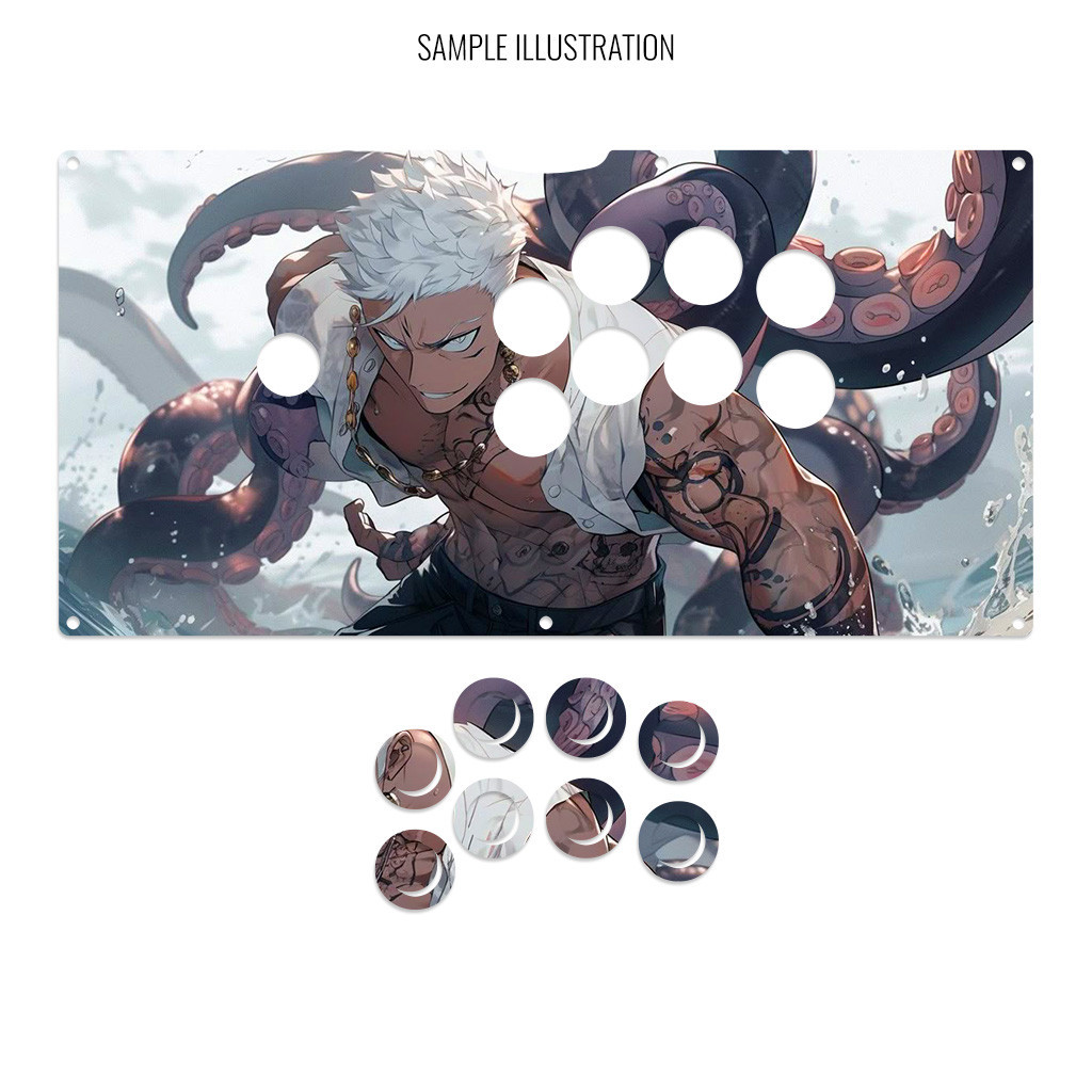 Artwork Print and Cut for TR Fightsticks Octopus Default Layout