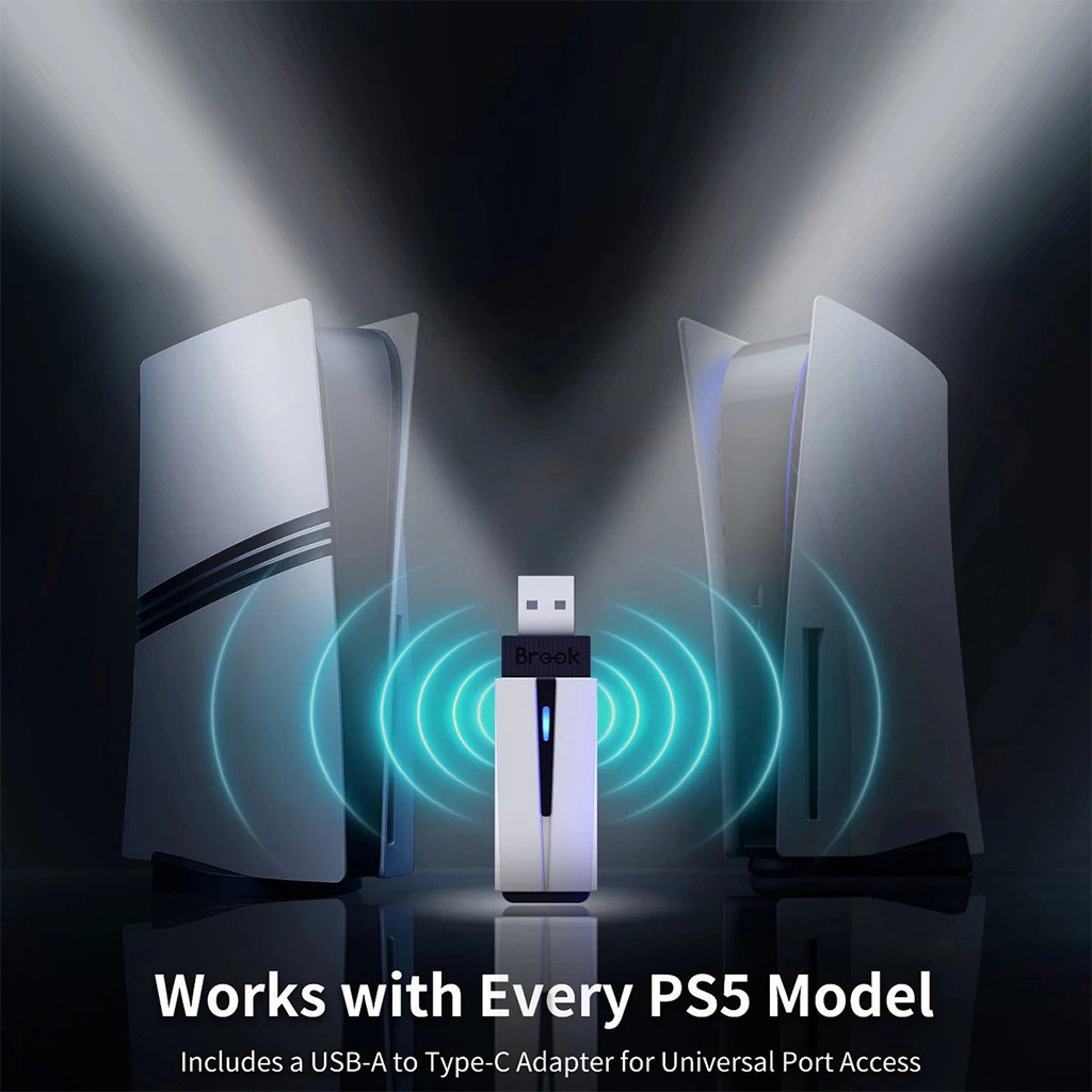 Brook Wingman P5 Wired/Wireless Controller to Native PS4, PS5