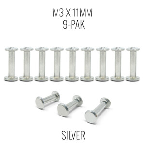 M3x11mm Chicago Bolt and Screw for Haute42 T Series - Silver (9 Pak)