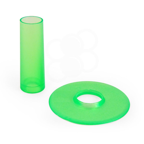 Seimitsu Translucent Color Green Shaft & Matching Dustwasher Set