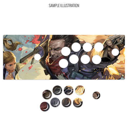 Artwork Print and Cut for Hori RAP4 Kai, RAPV (Non-Import) Kai