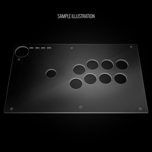 Blank Plexi Cover for Qanba Q1 Cut v2, Carbon