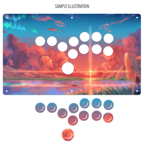 Artwork Print and Cut for AllFightSticks 14" Stickless Panel