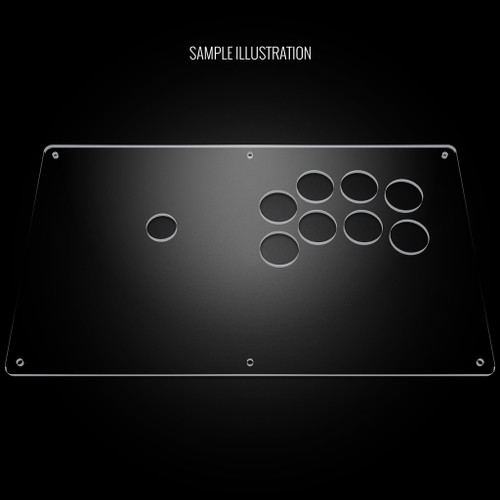 Blank Plexi Cover for AllFightSticks 14" Sega 2P8 Extended Panel
