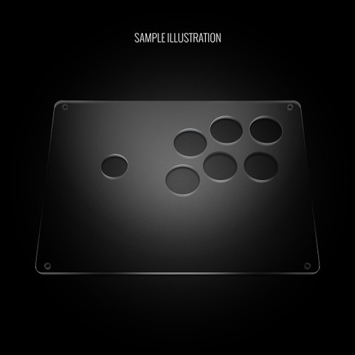 Blank Plexi Cover for AllFightSticks 9.5" Vewlix 6-Button Panel