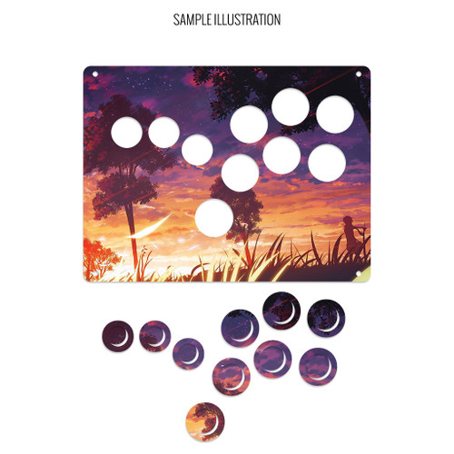 Artwork Print and Cut for AllFightSticks 9.5" Stickless 6-Button Panel