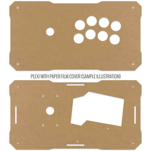 BNB Fightstick Gen 1 Clear Plexi Replacement Panel - Noir 8 Layout