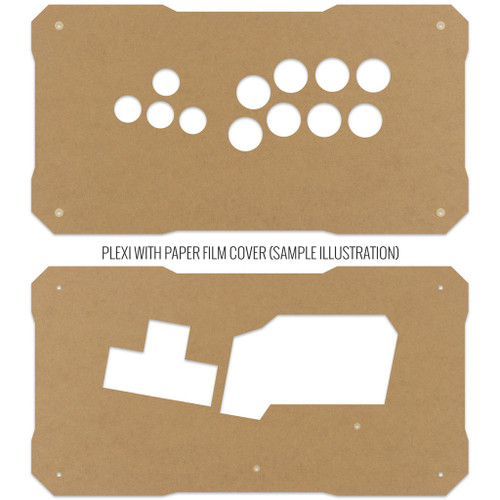 BNB Fightstick Gen 1 Clear Plexi Replacement Panel - WASD Layout