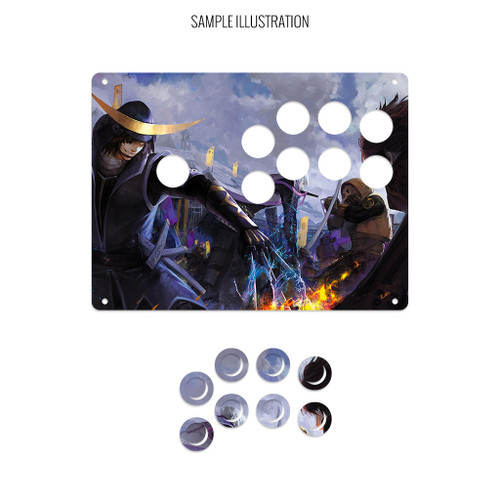 Artwork Print and Cut for AllFightSticks 9.5" Sega 2P 8-Button 24mm Panel