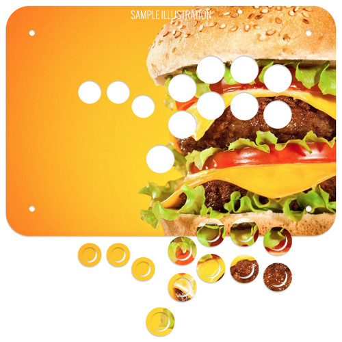 Artwork Print and Cut for Junk Food Arcades Snackbox Gen 1 Button Only Big Attack Panel