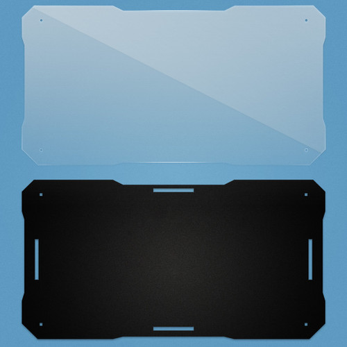 BNB Fightstick Gen 1 Clear/Black Matte Plexi Replacement Bottom Panel