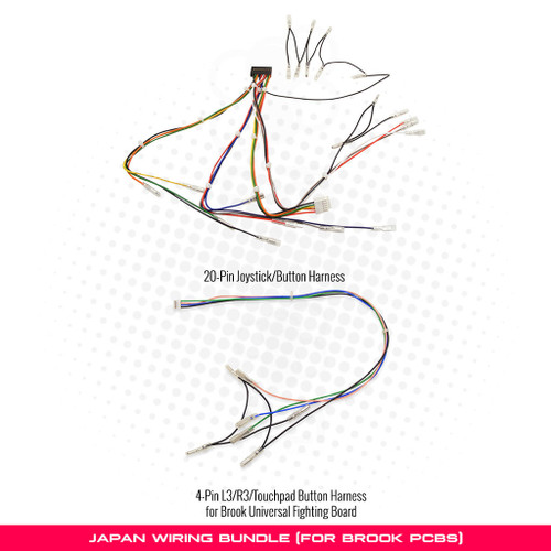 Bundle: Japan Wiring (For Brook UFB, GP2040-CE)