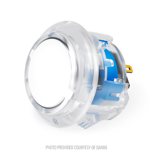 Qanba Gravity KT Adjustable Throw 24mm Translucent Arcade Button: Clear