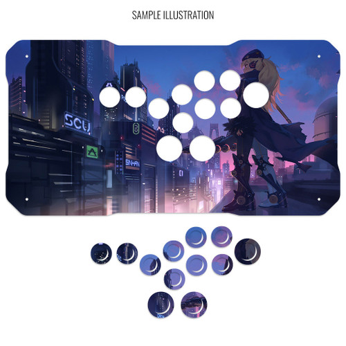 Artwork Print and Cut for BNB Fightstick Gen 2 and 3 6GAWD Allbutton Top Panel