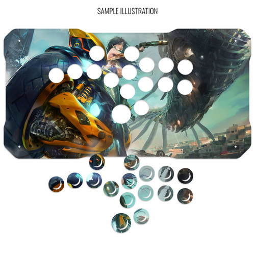 Artwork Print and Cut for BNB Fightstick Gen 2 and 3 Allbutton Plus Four Top Panel