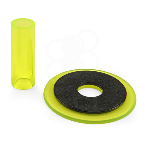 Sanwa JLF-CD Translucent Yellow Shaft & Matching Dustwasher Set