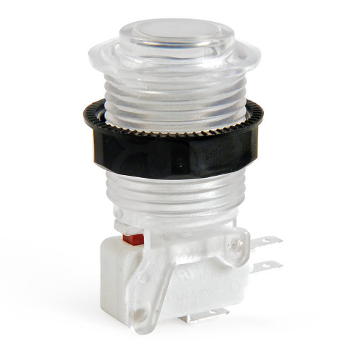 IL PSL-CV Convex Translucent Short Stem Pushbutton - Clear