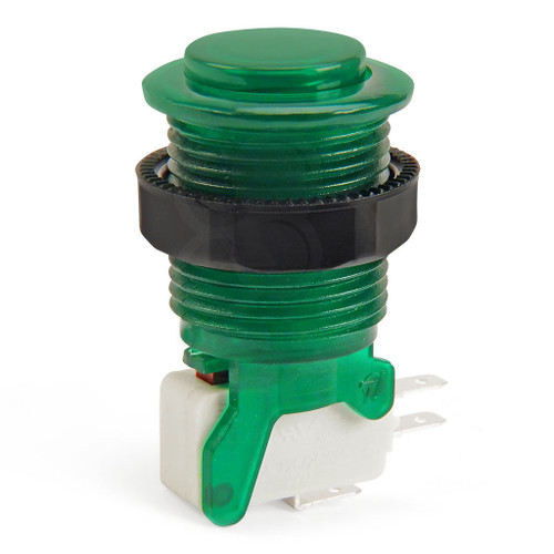 IL PSL-CV Convex Translucent Short Stem Pushbutton - Green