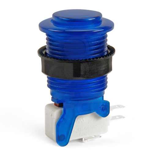 IL PSL-CV Convex Translucent Short Stem Pushbutton - Blue