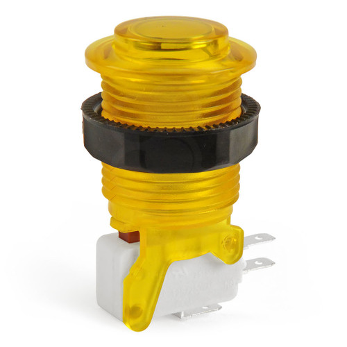 IL PSL-CV Convex Translucent Short Stem Pushbutton - Yellow