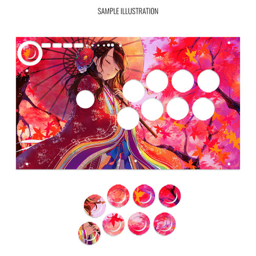 Artwork Print and Cut for Qanba Q1 v2, Carbon