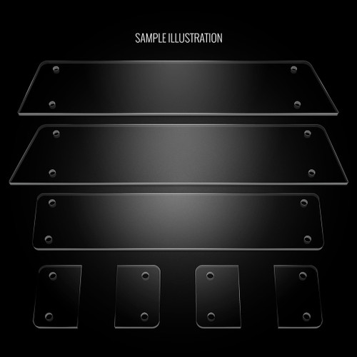 Blank Plexi Cover for MadCatz FightStick Versus Side, Back and Corner Panels