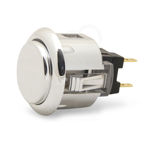 Sanwa OBSJ 24mm Pushbutton Metallic Silver