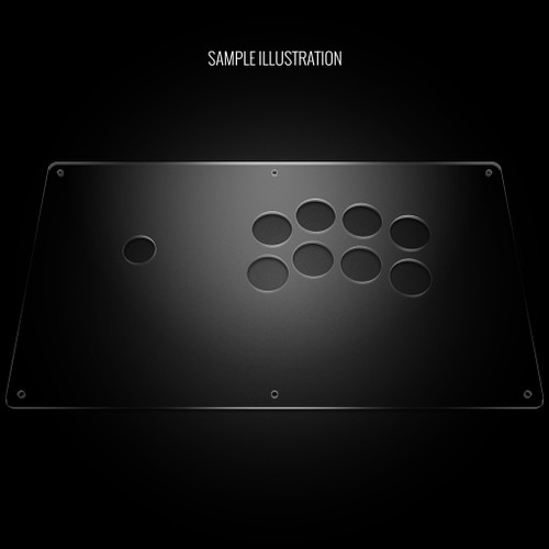 Blank Plexi Cover for AllFightSticks 14.5" Noir Panel