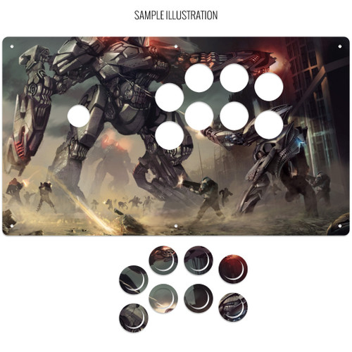 Artwork Print and Cut for AllFightSticks 14.5" Sega 2P Extended Panel