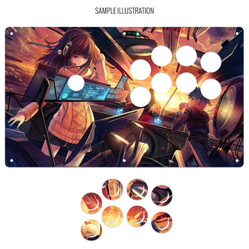 Artwork Print and Cut for AllFightSticks 14" Sega 2P8 Extended Panel