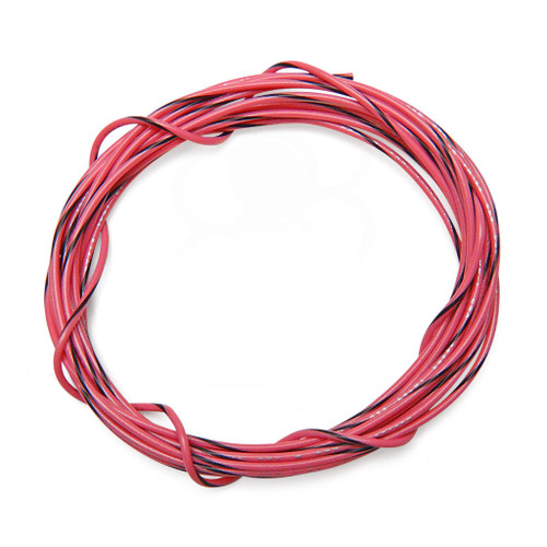 22 AWG Wire By-The-Foot: Pink/Black Stripe