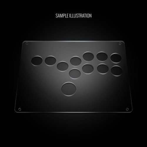 Blank Plexi Cover for AllFightSticks 9.5" Stickless Panel