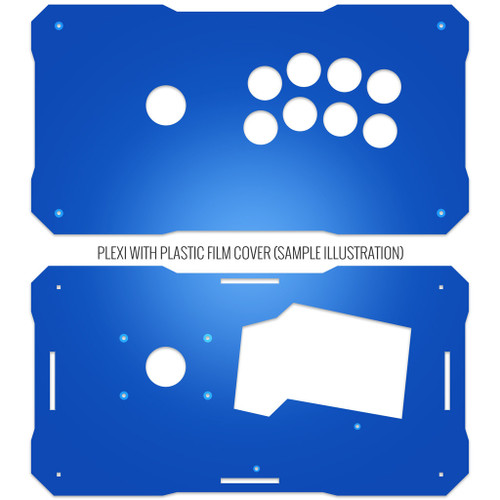 BNB Fightstick Gen 1 Clear Plexi Replacement Panel - Korean Noir 8 Layout