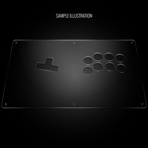 Blank Plexi Cover for AllFightSticks 14" WASD Stickless Panel
