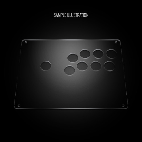 Blank Plexi Cover for AllFightSticks 9.5" Vewlix 8-Button 24mm Panel