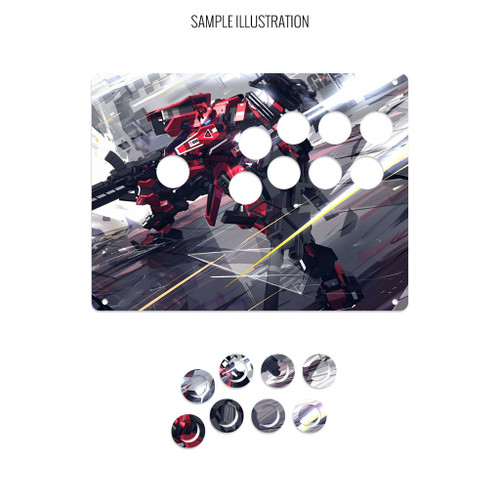 Artwork Print and Cut for AllFightSticks 9.5" Vewlix 8-Button 24mm Panel