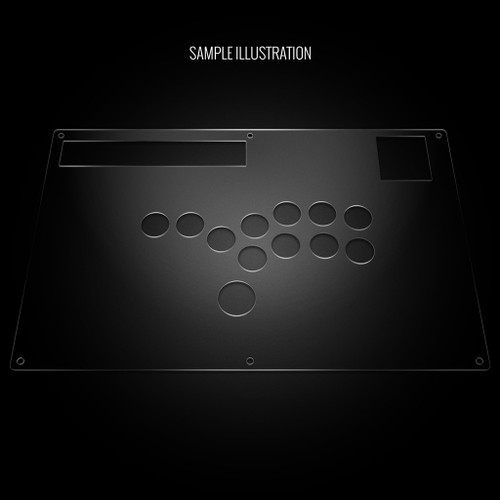 Blank Plexi Cover for Hori RAP N Stickless Replacement Panel