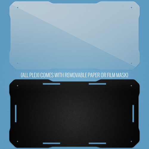 BNB Fightstick Gen 2 and 3 Clear/Black Matte Plexi Replacement Bottom Panel