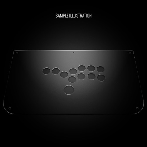 Blank Plexi Cover for TR Fightsticks TMX AllButton (Not TRF Octopus)