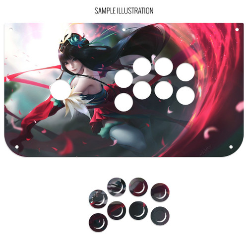 Artwork Print and Cut for TR Fightsticks TMX Sega 2P (Not TRF Octopus)