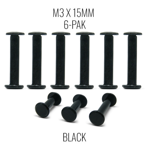 M3x15mm Chicago Bolt and Screw for Haute42 G Series - Black (6 Pak)