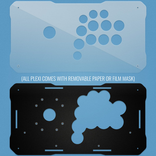 BNB Fightstick Gen 2 and 3  Clear/Black Matte Plexi Replacement Panel - Mixup LayoutKorean Lever