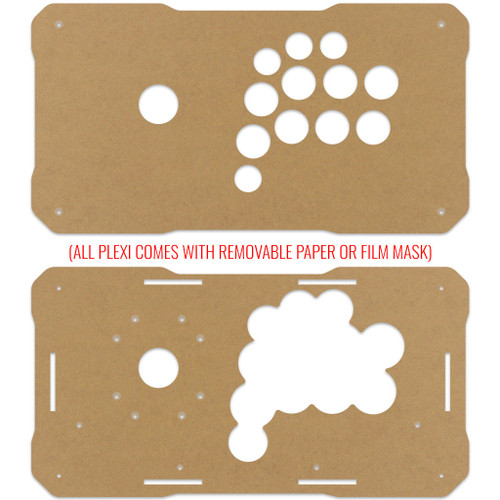 BNB Fightstick Gen 2 and 3  Clear Plexi Replacement Panel - Mixup Layout Korean Lever