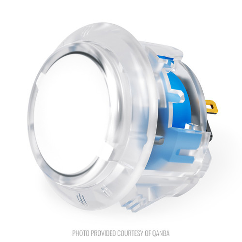 Qanba Gravity KT Adjustable Throw 30mm Translucent Arcade Button: Clear